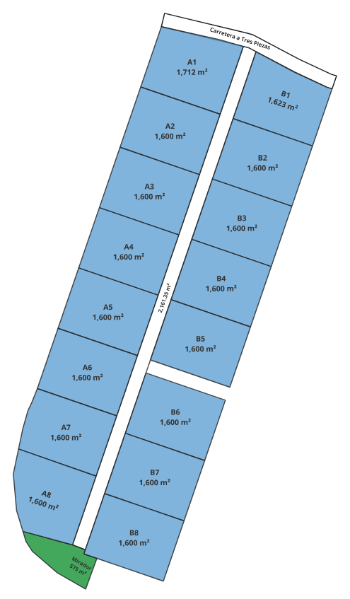 Plano de distribución de lotes de Rockhaven